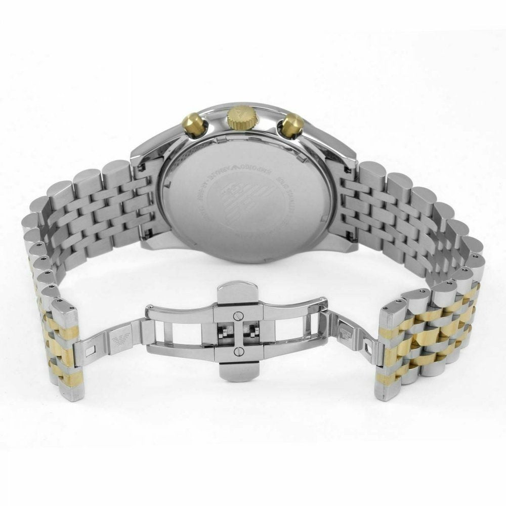Emporio Armani AR6088 Chronograph Two Tone Stainless Steel Men's Watch - WATCH & WATCH