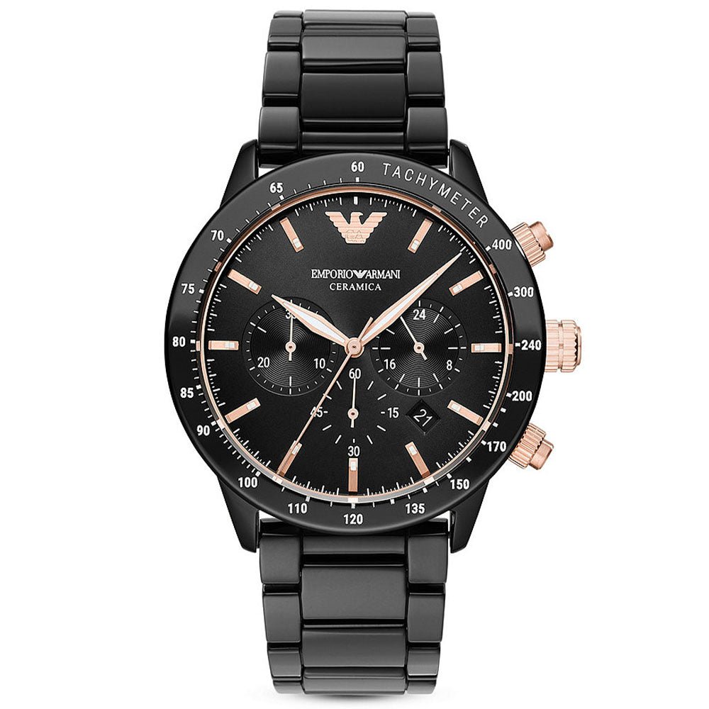 Emporio Armani AR70002 Mario Ceramic Men's Watch - WATCH & WATCH