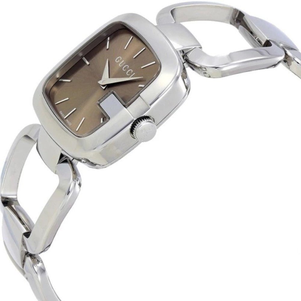 Gucci YA125402 G Brown Dial 30mm Ladies Watch - WATCH & WATCH