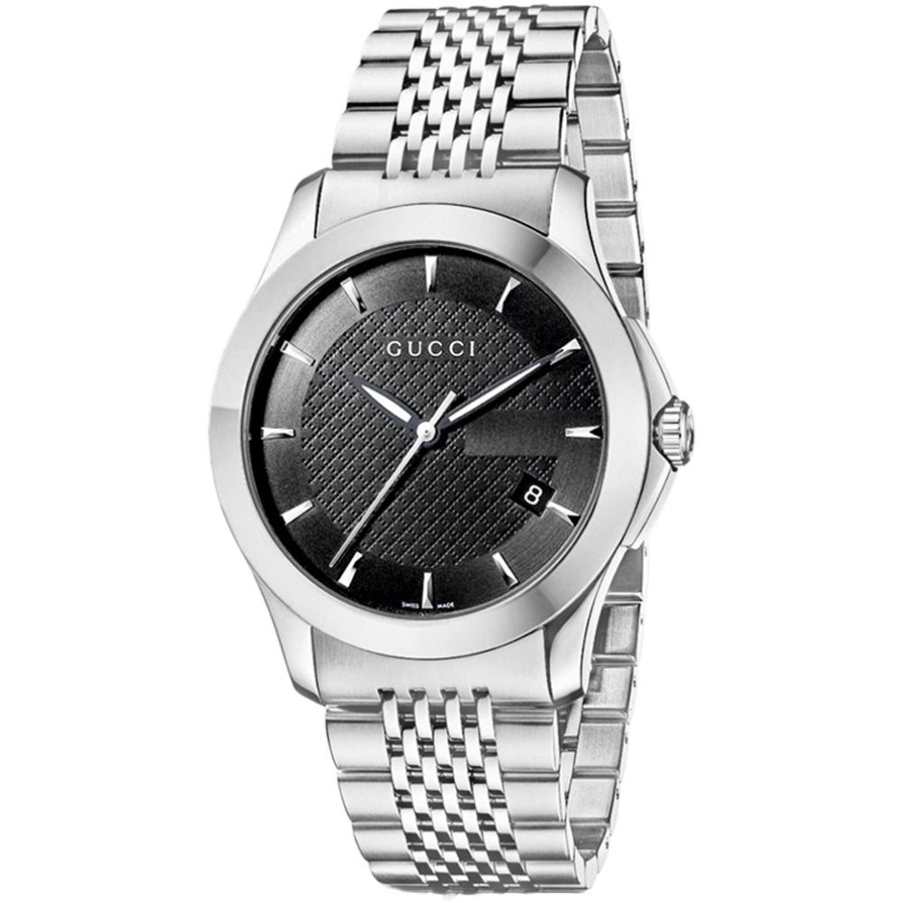 Gucci YA126402 G - Timeless Black Dial Men's Watch - WATCH & WATCH
