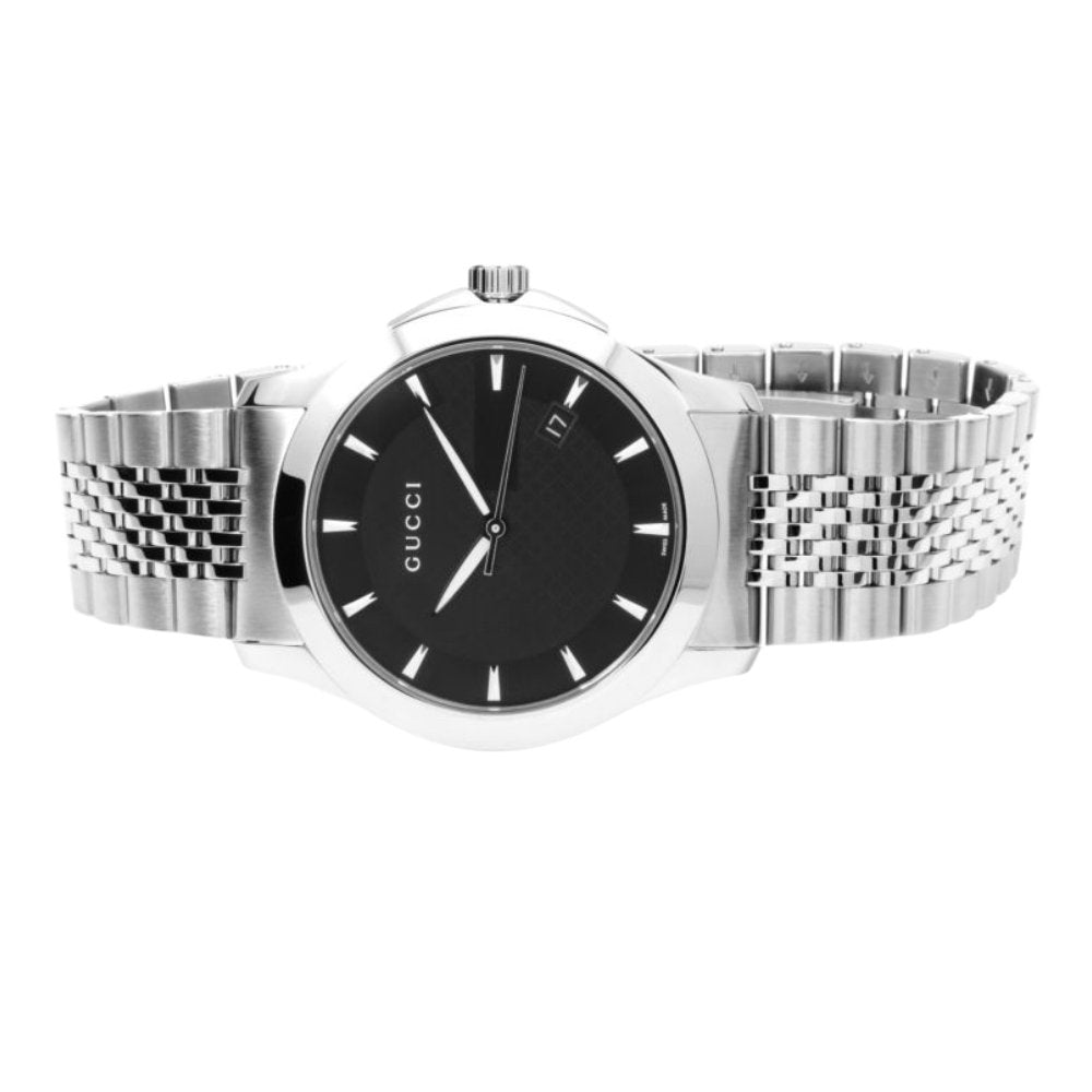 Gucci YA126402 G - Timeless Black Dial Men's Watch - WATCH & WATCH