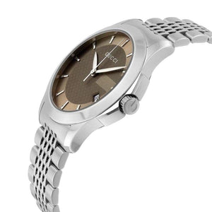 Gucci YA126406 G - Timeless Brown Dial Men's Watch - WATCH & WATCH
