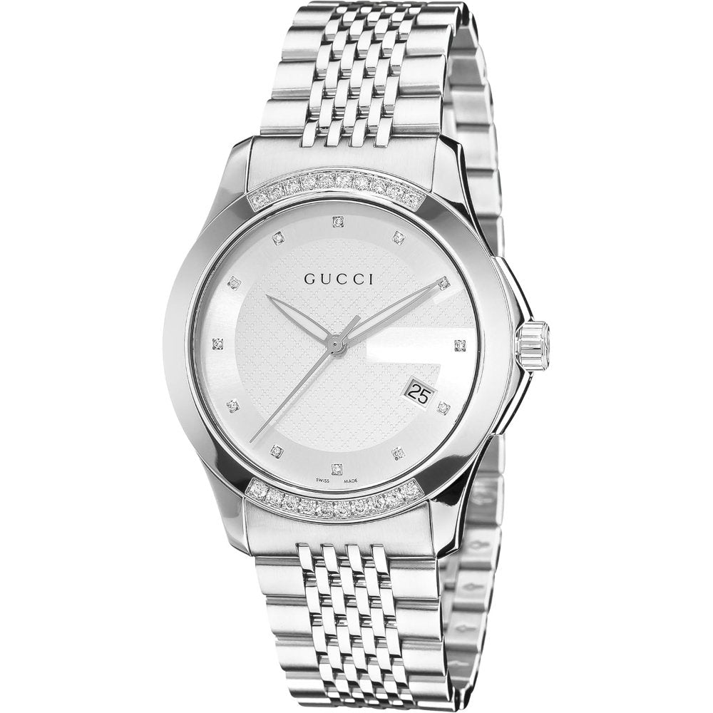 Gucci YA126407 G - Timeless Silver Dial Men's Watch - WATCH & WATCH