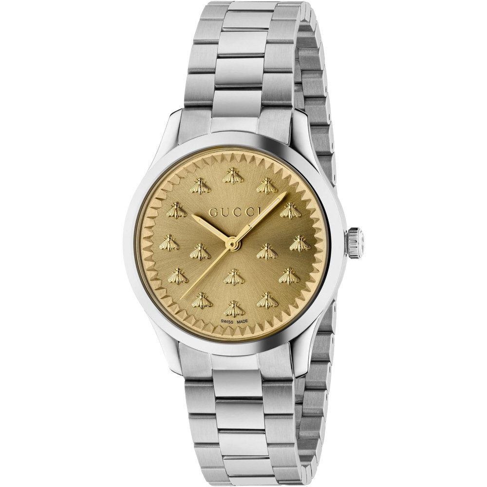 Gucci YA1265035 G - Timeless Gold Dial Ladies Watch - WATCH & WATCH