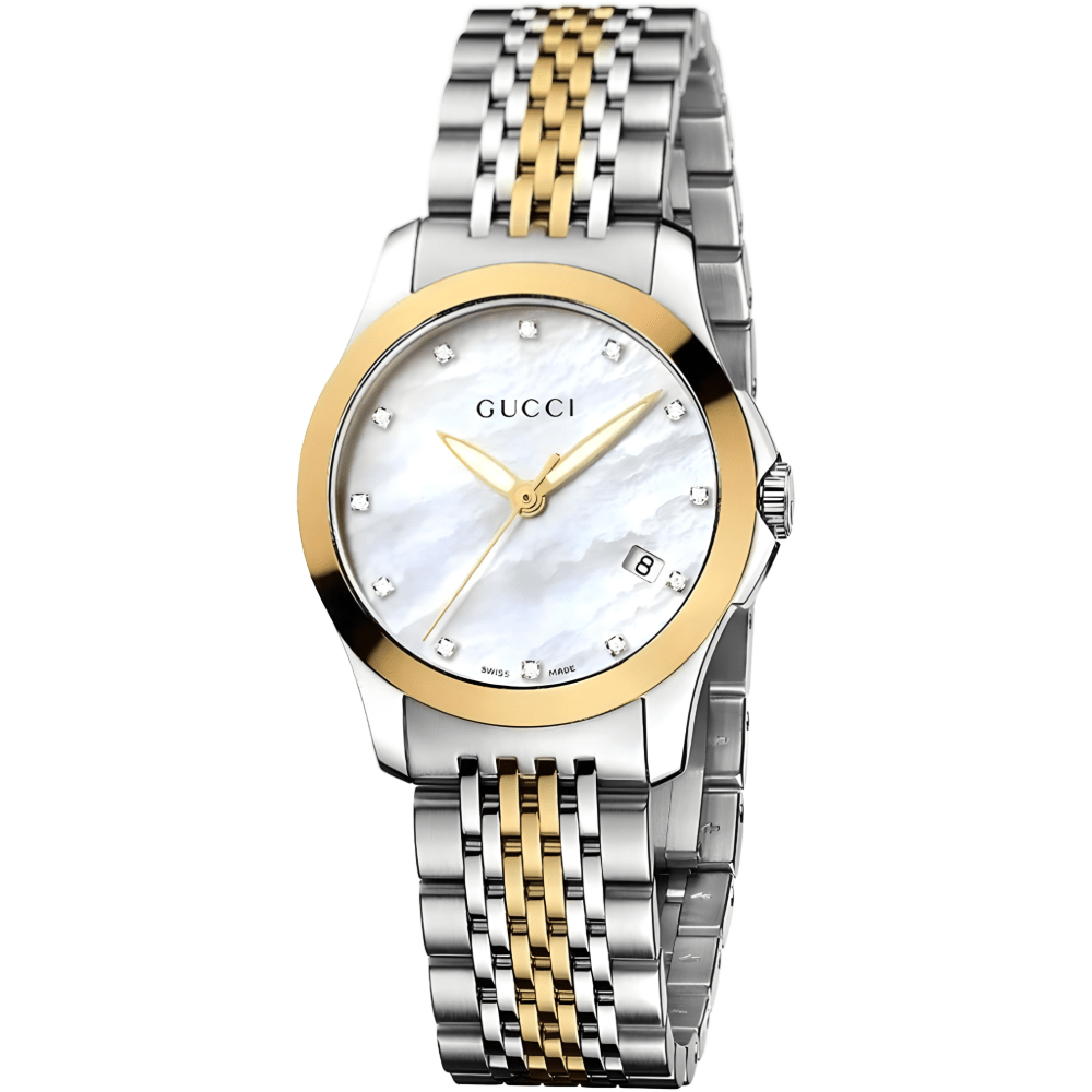 Gucci YA126513 G - Timeless Mother of Pearl Dial Ladies Watch - WATCH & WATCH