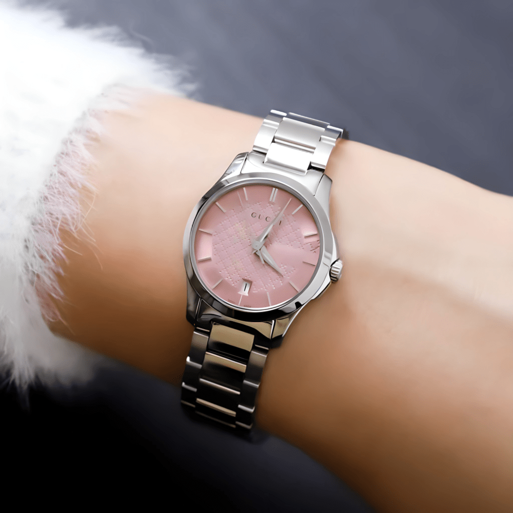 Gucci YA126524 G - Timeless Pink Dial Ladies Watch - WATCH & WATCH