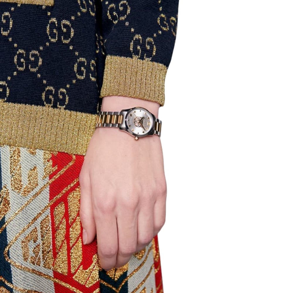 Gucci YA126596 Gold Plated Mystic Two - Tone Ladies Watch - WATCH & WATCH