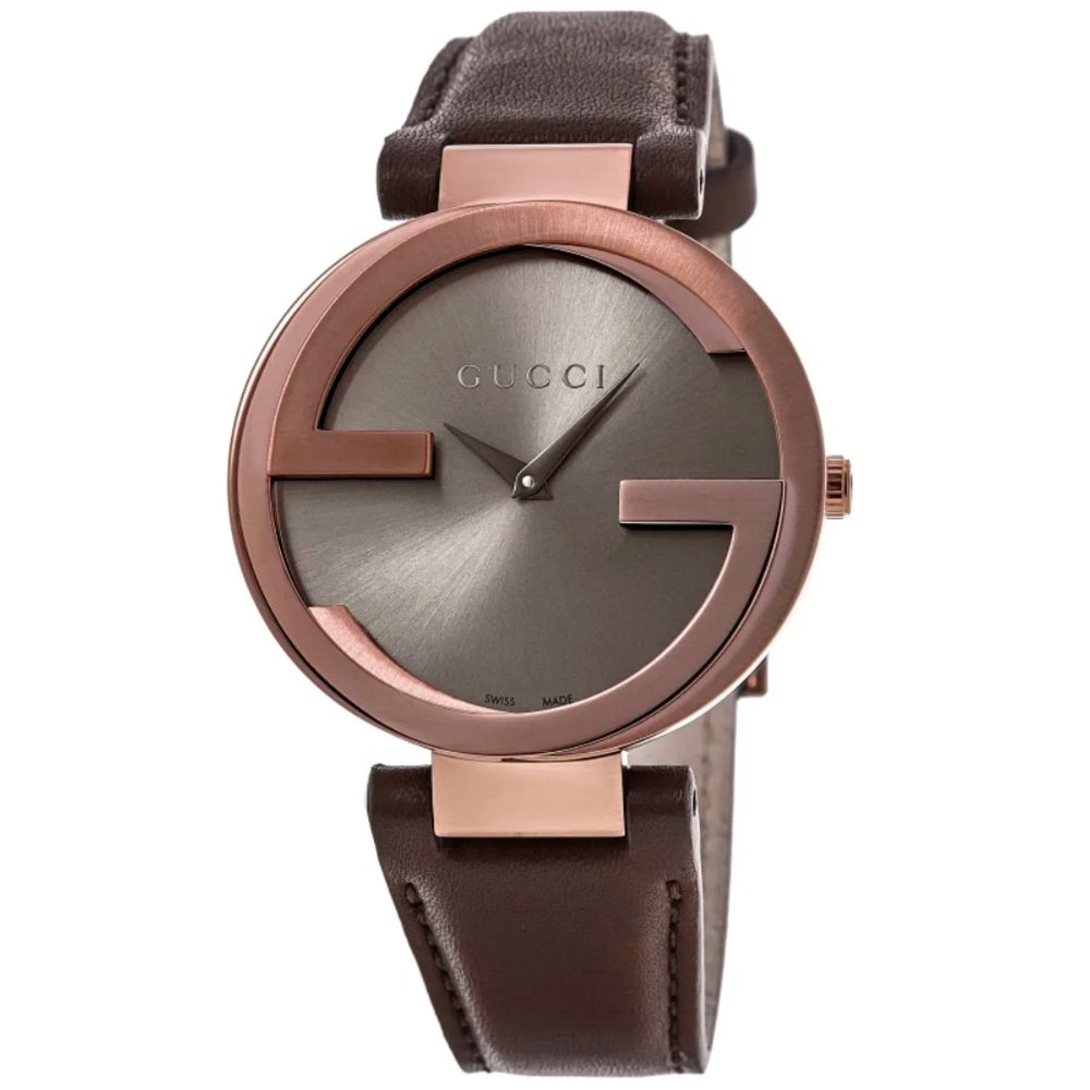 Gucci YA133309 Interlocking G Brown Dial Ladies Watch - WATCH & WATCH