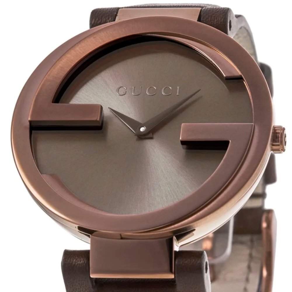 Gucci YA133309 Interlocking G Brown Dial Ladies Watch - WATCH & WATCH