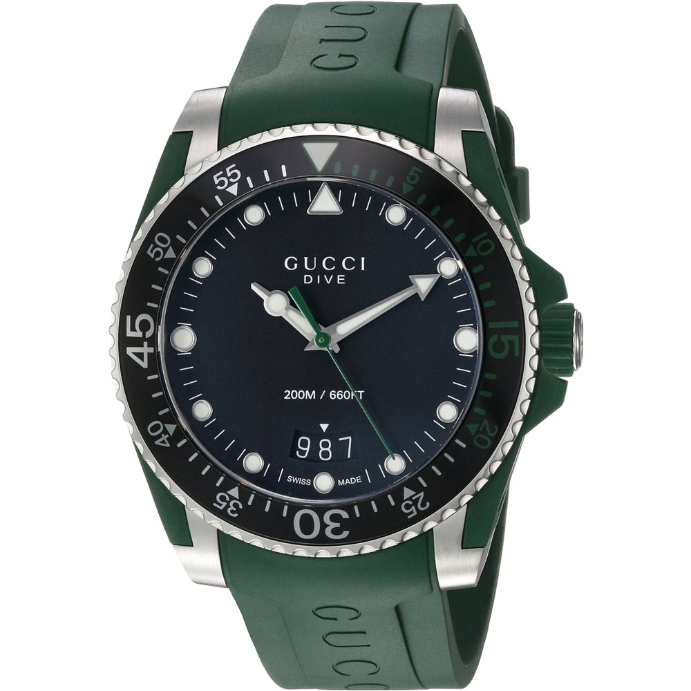 Gucci YA136310 Dive Black Dial Men's Watch - WATCH & WATCH