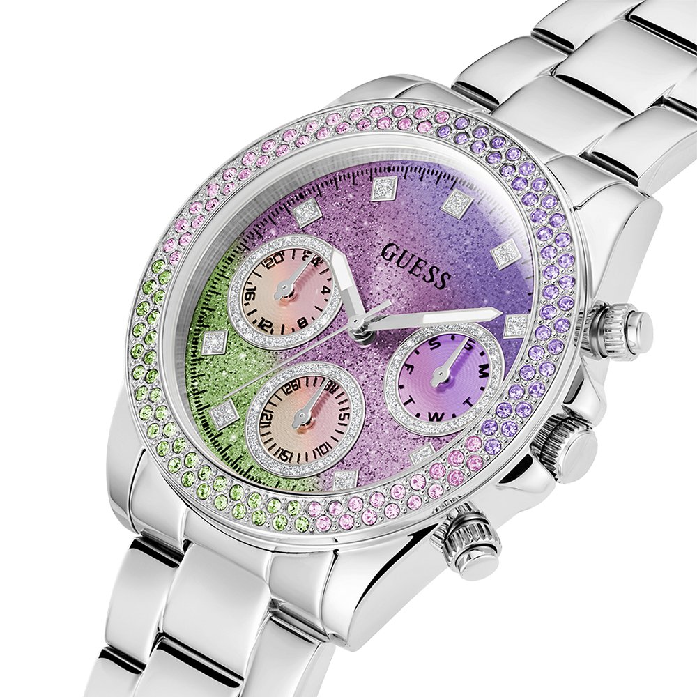 Guess GW0483L1 Sol Rainbow Glitter Dial Ladies Watch - WATCH & WATCH