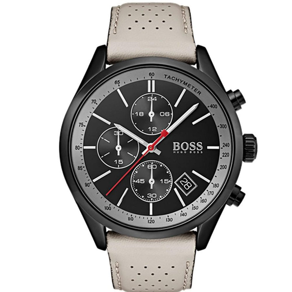 Hugo Boss 1513562 Grand Prix Black Ion Plated Chrono Men's Watch - WATCH & WATCH