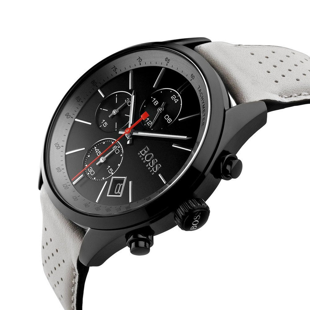 Hugo Boss 1513562 Grand Prix Black Ion Plated Chrono Men's Watch - WATCH & WATCH