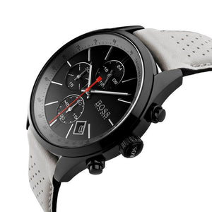 Hugo Boss 1513562 Grand Prix Black Ion Plated Chrono Men's Watch - WATCH & WATCH