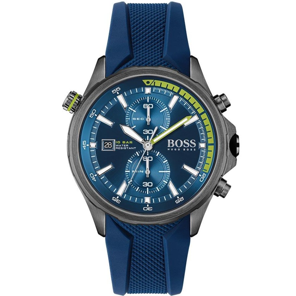 Hugo Boss 1513821 Globetrotter Blue Dial Chrono Men's Watch - WATCH & WATCH