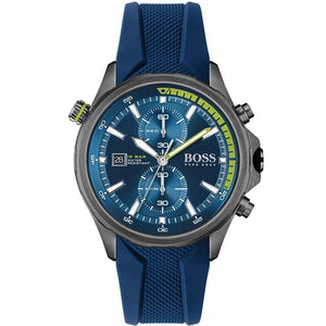 Hugo Boss 1513821 Globetrotter Blue Dial Chrono Men's Watch - WATCH & WATCH