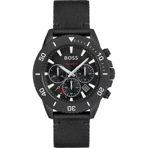 Hugo Boss 1513918 Admiral Black Chronograph Men's Watch - WATCH & WATCH