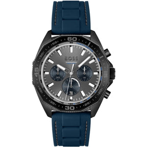 Hugo Boss 1513972 Energy Blue Silicone Chrono Men's Watch - WATCH & WATCH
