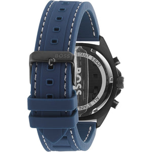 Hugo Boss 1513972 Energy Blue Silicone Chrono Men's Watch - WATCH & WATCH