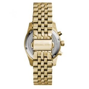 Michael Kors MK5556 Lexington Chronograph Champagne Dial Gold Pvd Ladies Watch - WATCH & WATCH