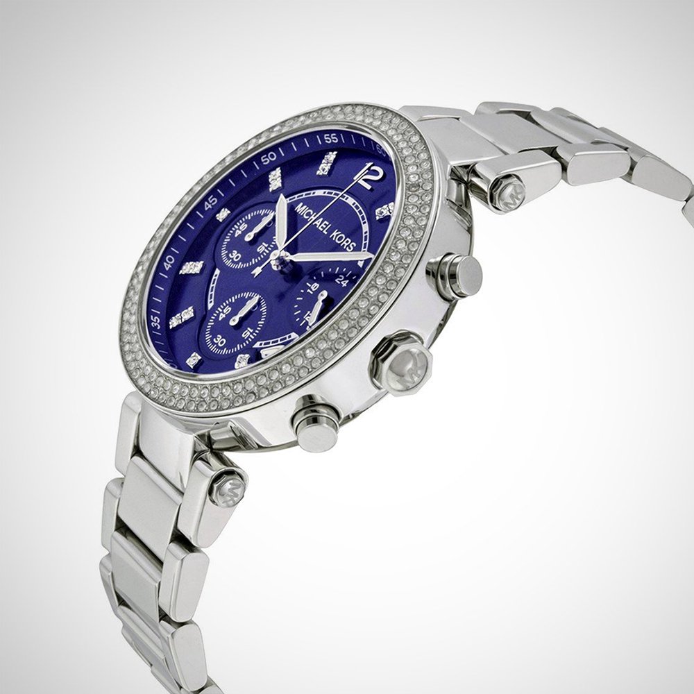 Michael Kors MK6117 Blue Dial Parker Ladies Watch - WATCH & WATCH