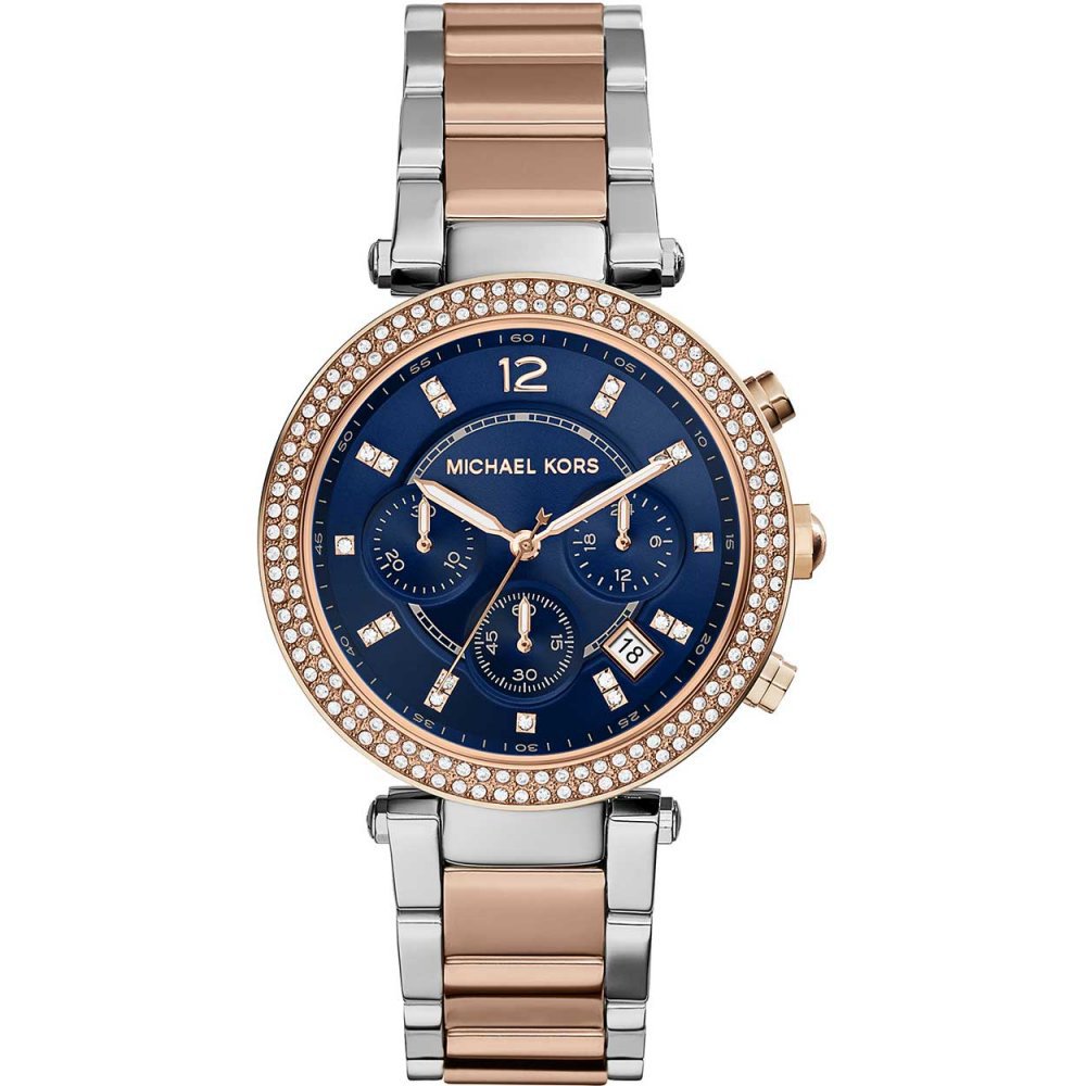 Michael Kors MK6141 Parker Ladies Glitzy Two Tone Watch - WATCH & WATCH
