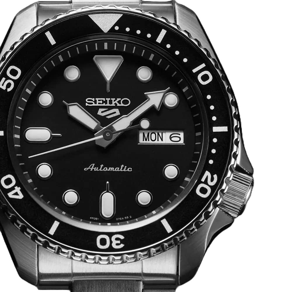 Seiko 5 Sports SRPD55K1 Black Dial Automatic Men's Watch - WATCH & WATCH