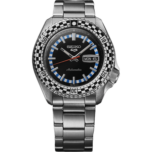 Seiko 5 Sports SRPK67K1 Black & White Checker Flag Automatic Men's Watch - WATCH & WATCH