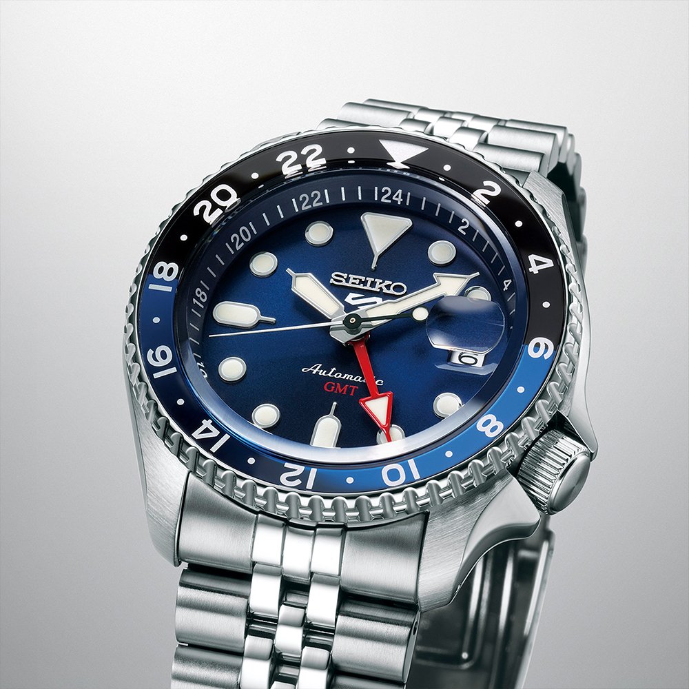 Seiko 5 Sports SSK003K1 Blueberry GMT SKX Automatic Men's Watch - WATCH & WATCH