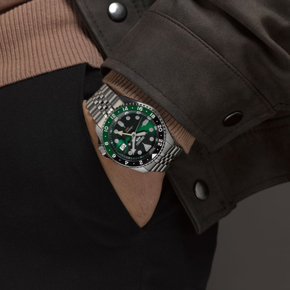 Seiko 5 Sports SSK035K1 SKX GMT Bi - Colour Automatic Men's Watch - WATCH & WATCH