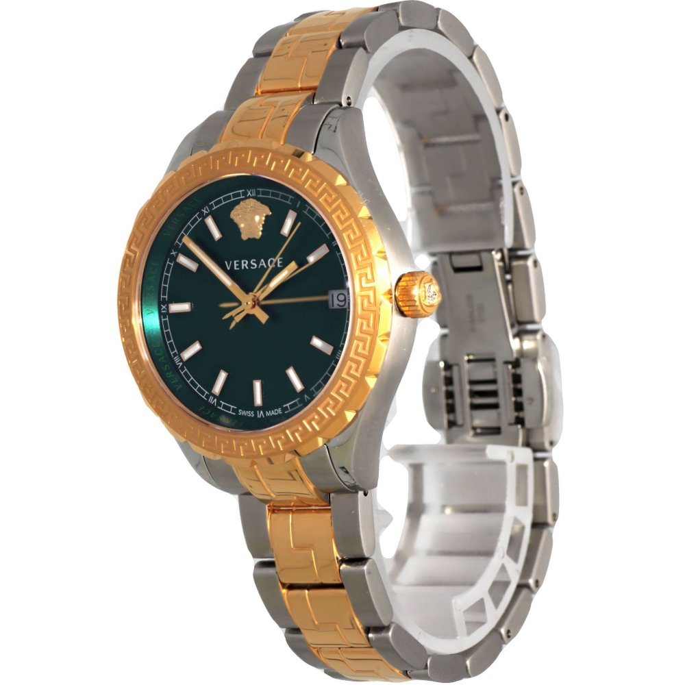 Versace V12050016 Hellenyium Two - Tone Green Ladies Watch - WATCH & WATCH