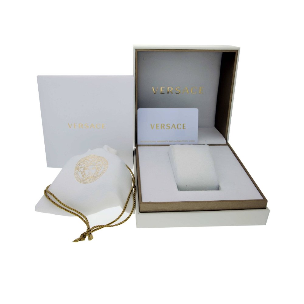 Versace VELW00720 Greca Logo Two - Tone Green Ladies Watch - WATCH & WATCH