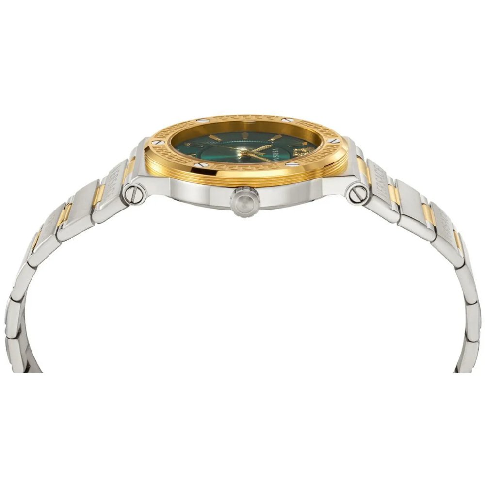 Versace VELW00720 Greca Logo Two - Tone Green Ladies Watch - WATCH & WATCH