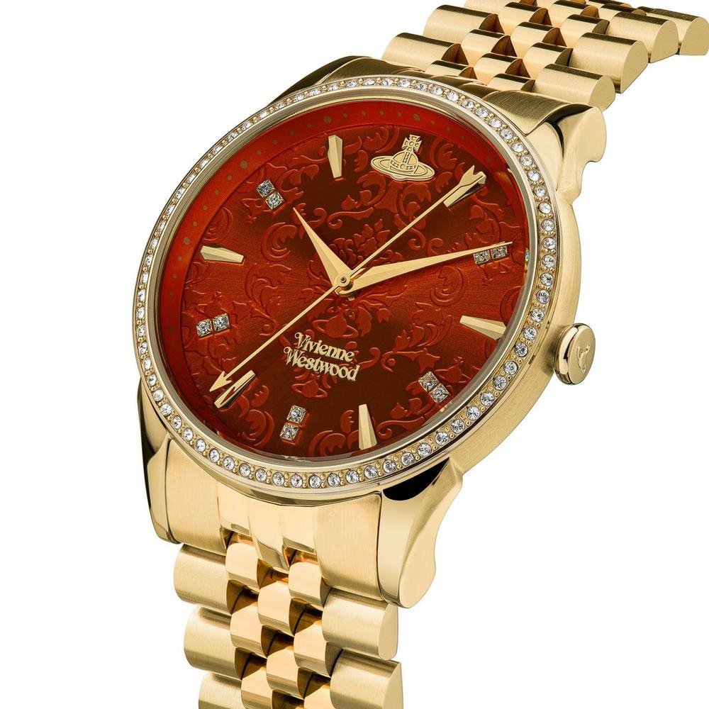 Vivienne Westwood VV208RDGD Orange Dial Ladies Watch - WATCH & WATCH