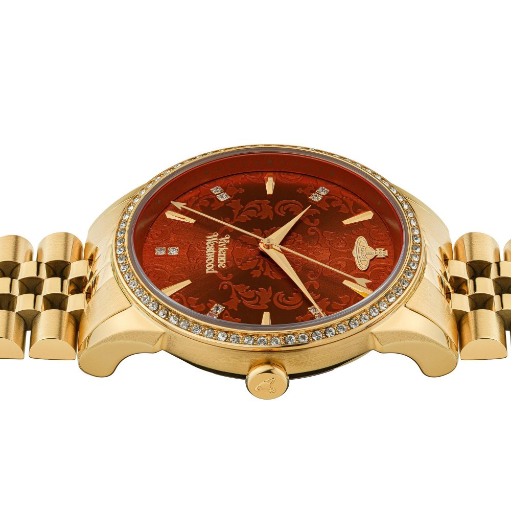 Vivienne Westwood VV208RDGD Orange Dial Ladies Watch - WATCH & WATCH