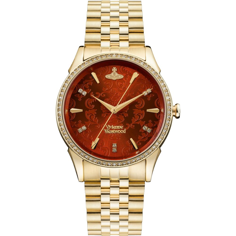 Vivienne Westwood VV208RDGD Orange Dial Ladies Watch - WATCH & WATCH